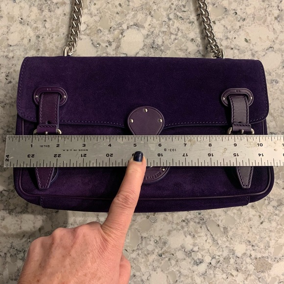 Ralph Lauren Purple Suede & Leather Ricky Bag - Picture 9 of 16